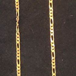 19" (5.8 g) 14K Gold Figaro  Necklace