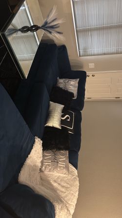 Big blue sectional couch