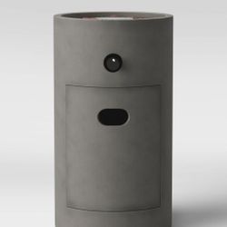 17" Pipestone Outdoor Column Fire Pit Gray