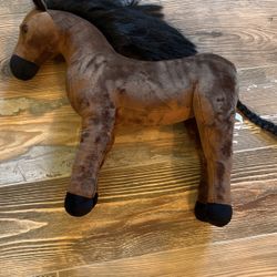 Madame Alexander Plush Horse Brown Black Mane Posable Legs Stuffed Animal Pony 