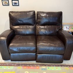 Sofa Faux Leather - Power Recliner And Headrest 