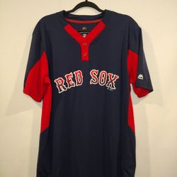 Majestic Cool Base Red Sox Jersey Sz L CLEAN 