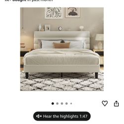 Beige Bed Frame 