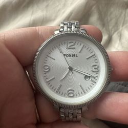 Ladies Fossil Heather Silver Watch 