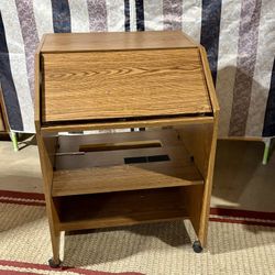 Vintage Wood Computer Workstation