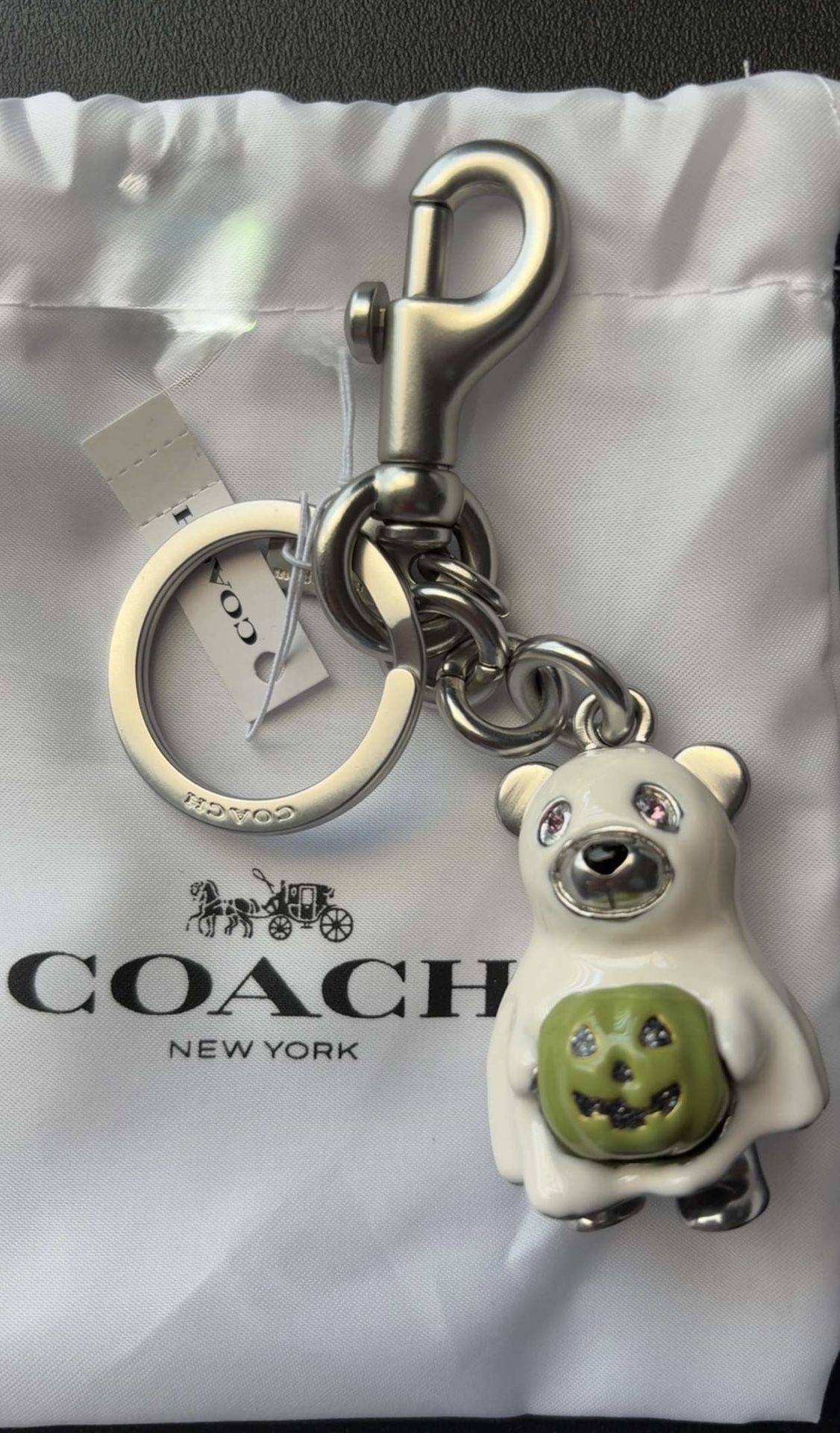 Coach Halloween 2024 Bear Ghost Bag Charm – NWT –