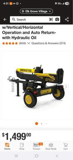 Champion 27 ton log splitter