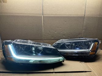 OH170 2017 2018 Volkswagen Jetta LED DRL Halogen Headlight Pair 