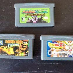 Mario And Luigi Superstar Saga, Dragonball Z The Legagcy Of Goku, Donkey Kong County Game Boy Advance Games