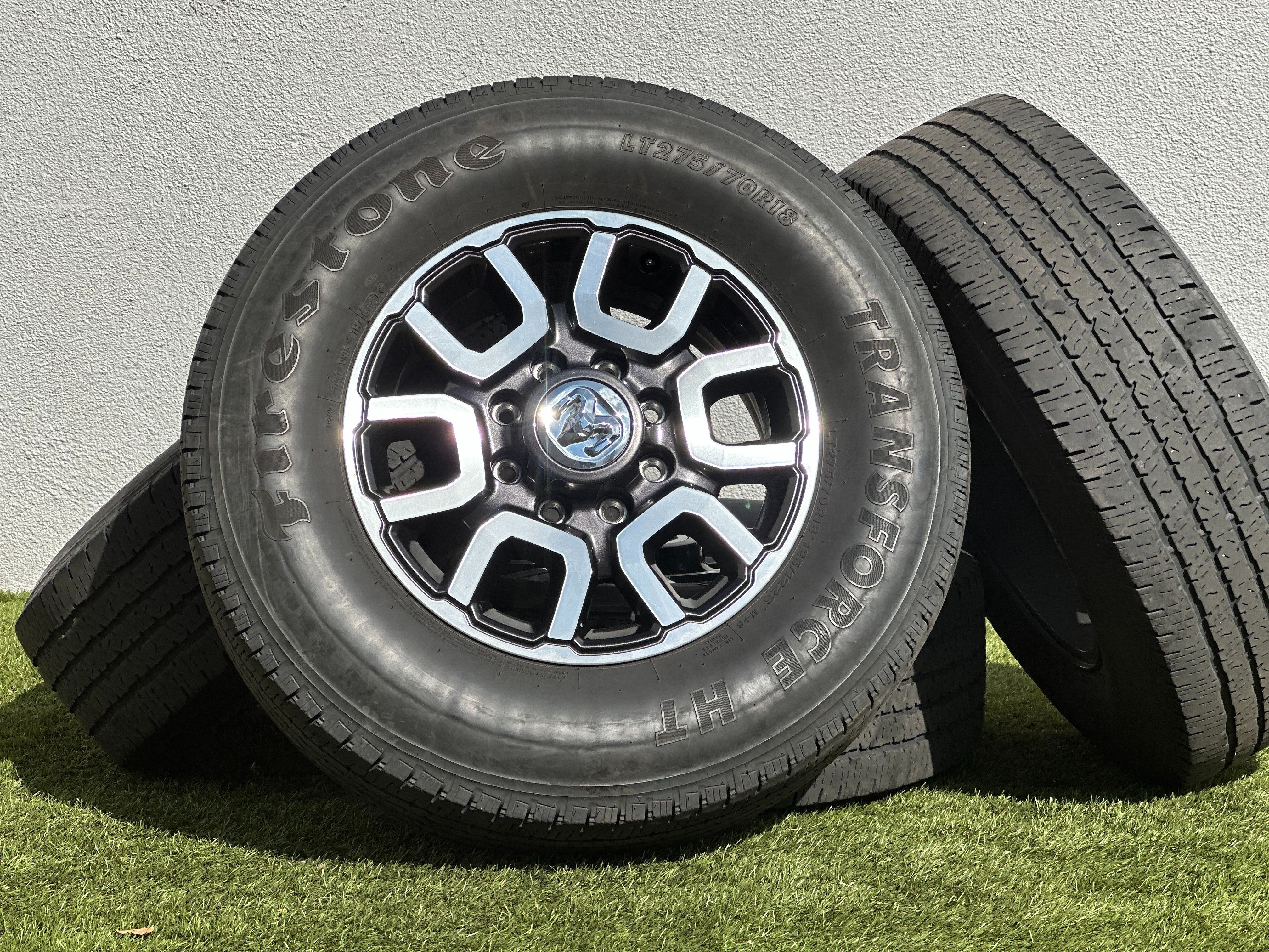 Original 18” Dodge Ram 2500 Longhorn Wheels Dodge Ram 3500 Rims 8x165.1 Tires 275/70R18 A/S 8x6.5 