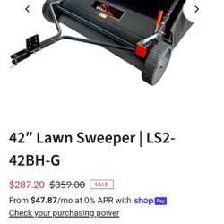 42" Lawn Sweeper New Never Used Assembled 