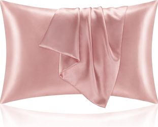 COTEF Pillowcase 100% Pure Silk 22 Momme 6A High-Grade Fiber Standard, Queen & King Size with Hidden Zipper (Standard, Cream)