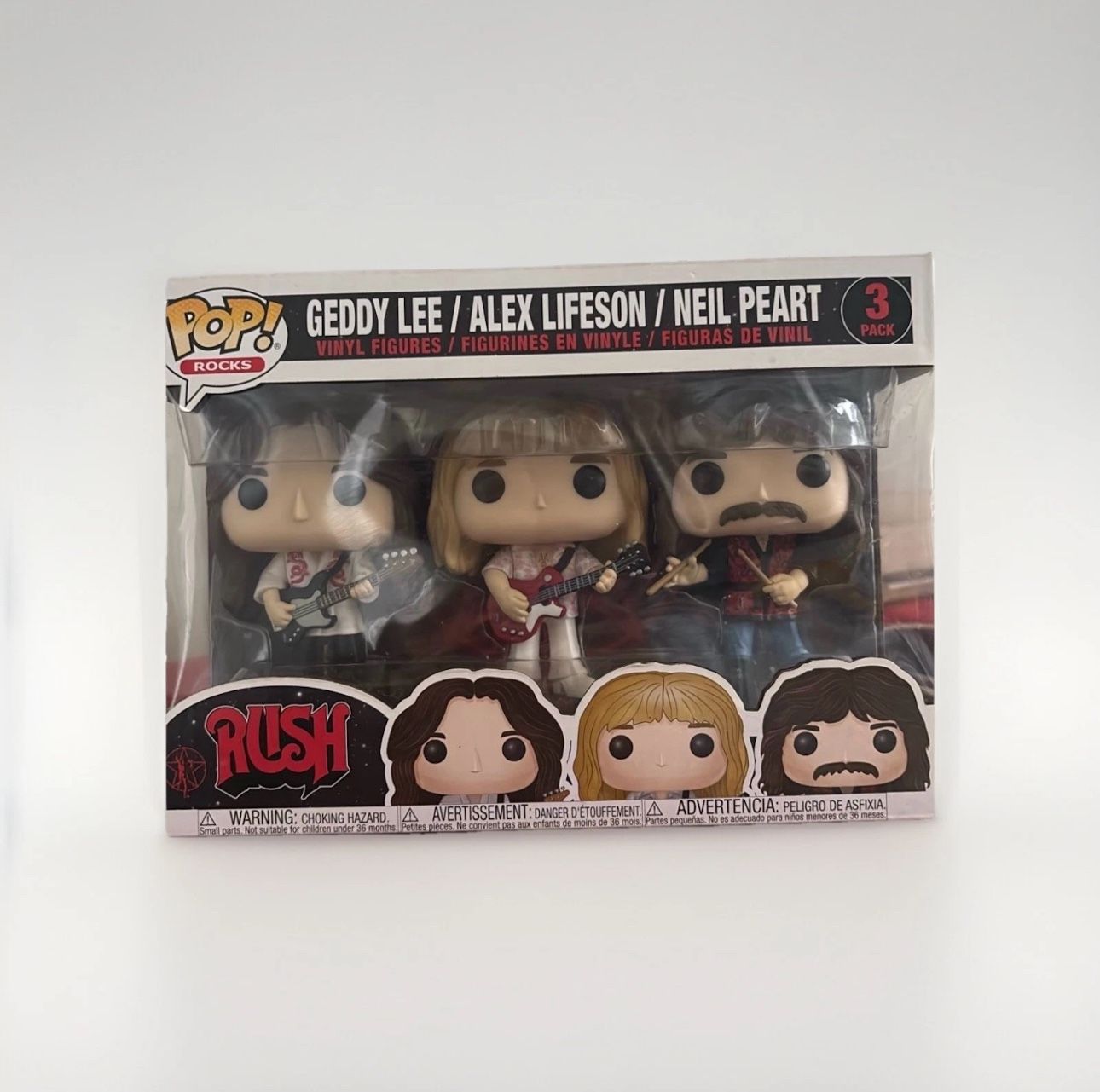 Funko Pop! Rocks Rush 3 Pack – Geddy Lee, Alex Lifeson, Neil Peart