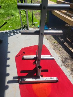 BODY SOLID OLYMPIC PLATE TREE 
HOLDS 2-BARS. 6 HORNS
11525 S HALSTED DUNKIN DONUTS/7111.S WESTERN WALGREENS 
80$  CASH ONLY AS ISI