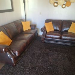 Leather Couch Set 
