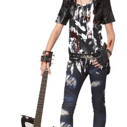 Califronia costume Rocked Out Zombie Teen Costume - Jr. 3 - 5