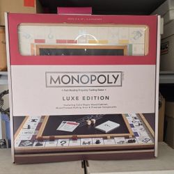 Monopoly Luxe Edition Wood Cabinet NEW