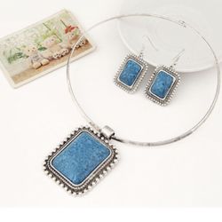 Flawless  Bohemian Gem Choker Jewelry Set