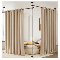 Partition Room Divider W/ Drapes