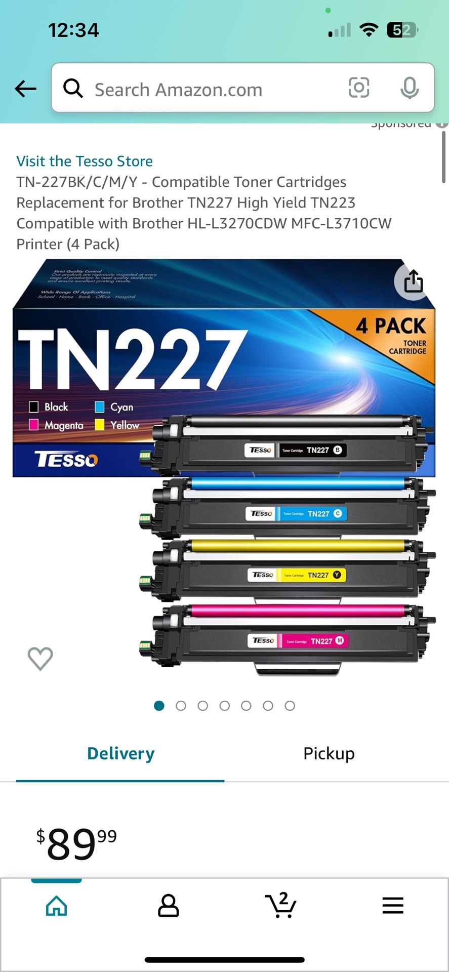 TN-227BK/C/M/Y - Compatible Toner Cartridges Replacement for Brother TN227 High Yield TN223 Compatible with Brother HL-L3270CDW MFC-L3710CW Printer (4
