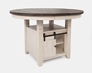 Madison County Vintage White Round Dining Dining Table
