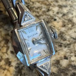 BULOVA LS Watch 10K Gold RGP Bezel Stainless Back 375587 Wrist Bracelet Antique