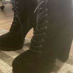 Black Suede Boots 