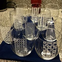 Set of 10 Wine or Water Glasses, Hand made in Portugal. New
