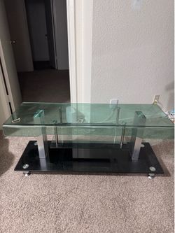 Glass TV stand