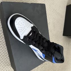 Nike Jordan 1 Mid ( White/racer Blue-black)