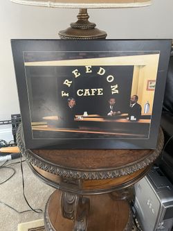 Framed “Freedom Café” Art – Civil Rights Wall Decor