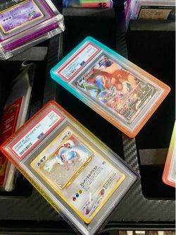 Charizard V PSA 10 and Neo Lugia Japanese PSA 9