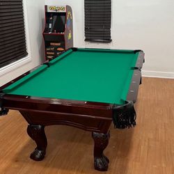 Pool Table 8ft ( Free Delivery & Set Up & New Color Felt Of Your Choice