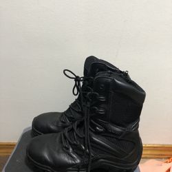 Bates Delta 8 Side Zip Womens Uniform Lace Slip Resistant Boots Size 7