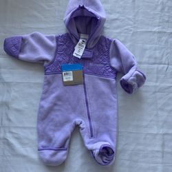 New Baby 6 Month Columbia Fleece Bodysuit Bunting 
