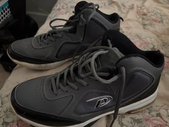 Gray and Black High-Top Sneakers