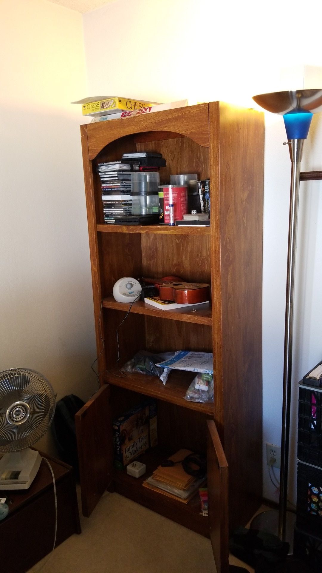 Wooden book case/armoir shelves