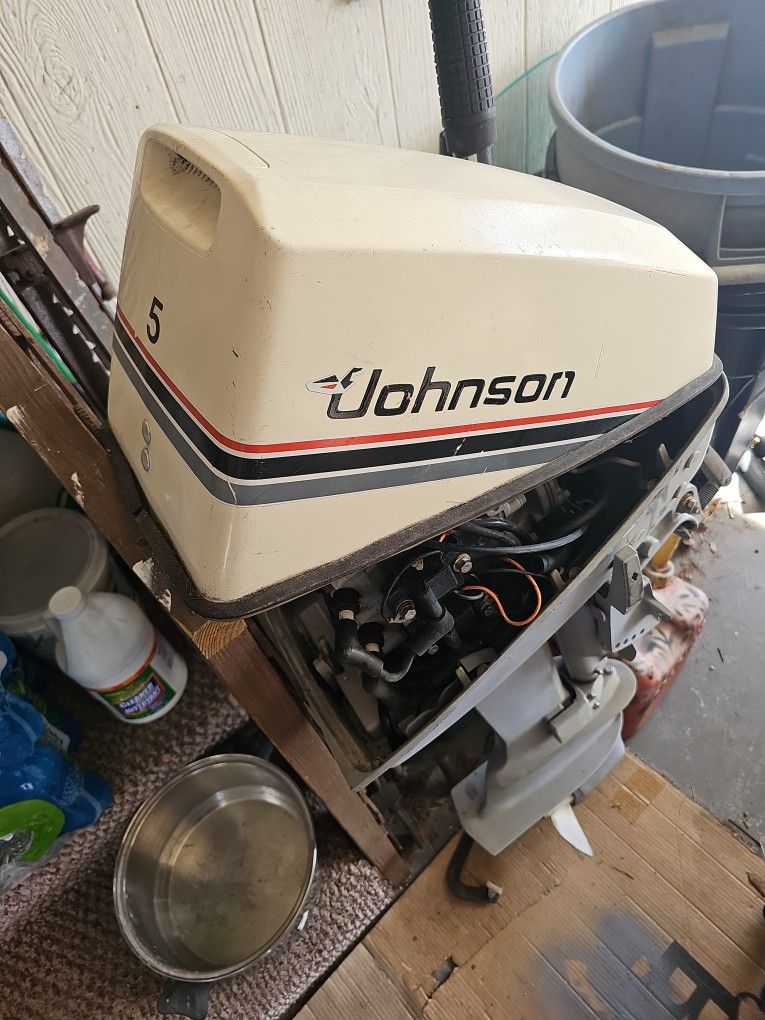 5 Horsepower Johnson Outboard Motor 175.00