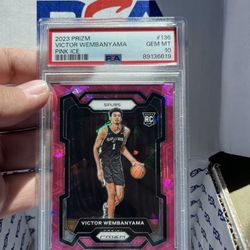 Victor Wembanyama Prizm Pink Ice PSA 10