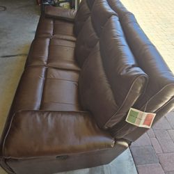 100% Italian Leather  Couch
