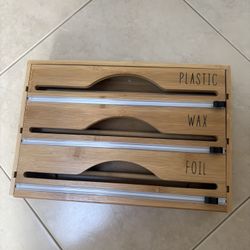 Bamboo Foil, Plastic And Wax Organizer 3 in 1