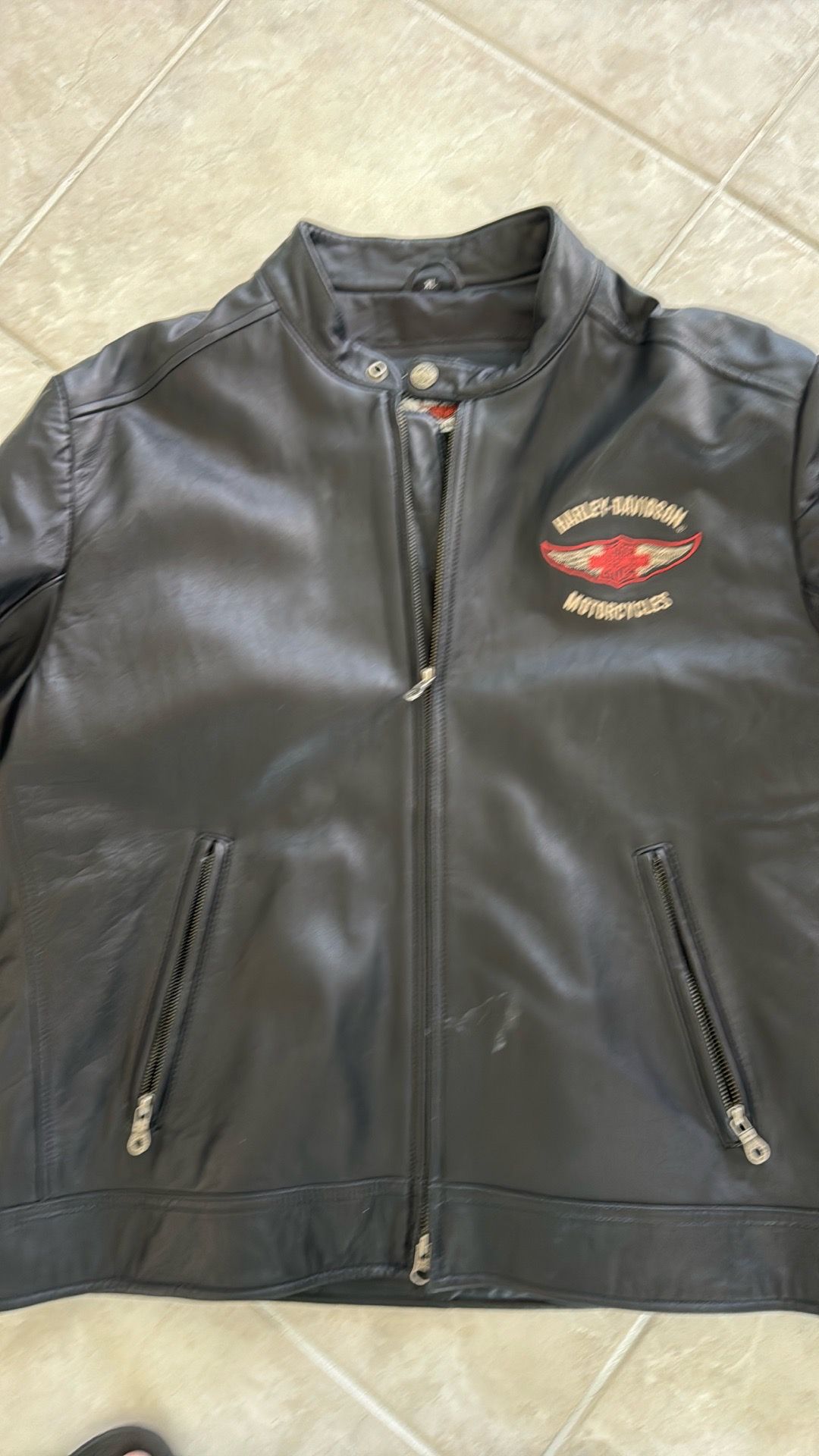 Men’s leather Harley jacket