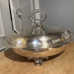 Silver plate covered casserole cash only in San Francisco 9 inches diameter