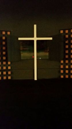 Cross, wooden white cross large