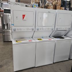Frigidaire Stackable Top Load Washer And Electric Dryer White New 