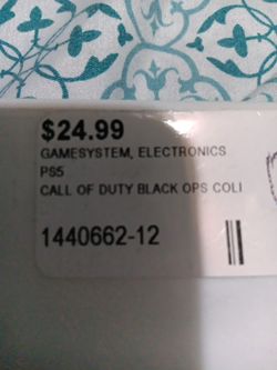 Ps5 call of duty cold war