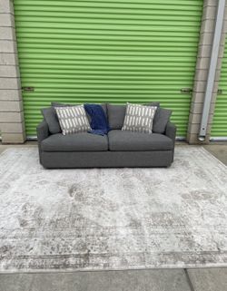 *Free Delivery* Gray Crate & Barrel Couch Sofa 3 Seater