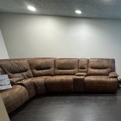Power Recliner Sectional Couch