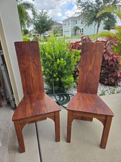 Solid cedar wood chairs