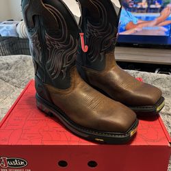 Justin boots tanker brown water buffalo